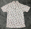 Bad Birdie Golf Polo Shirt Men’s Size 2XL Peach Fish Print Short Sleeve Stretch