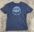 Hurley Surf Co Mens Graphic Tee Blue Short Sleeve Crew Neck T-Shirt Surf  Size M