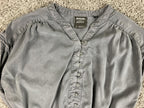 prAna Dress Women's Gray Sleeveless Tencel Lyocell Button V Neck Pockets Sz S
