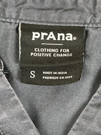prAna Dress Women's Gray Sleeveless Tencel Lyocell Button V Neck Pockets Sz S