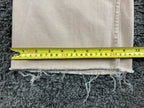 OAT New York Wide Leg Pants Womens Beige High Rise Raw Hem Stretch Denim Sz 26