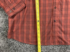 5.11 Tactical Shirt Mens Orange Red Plaid Snap Front Long Sleeve Utility Sz L