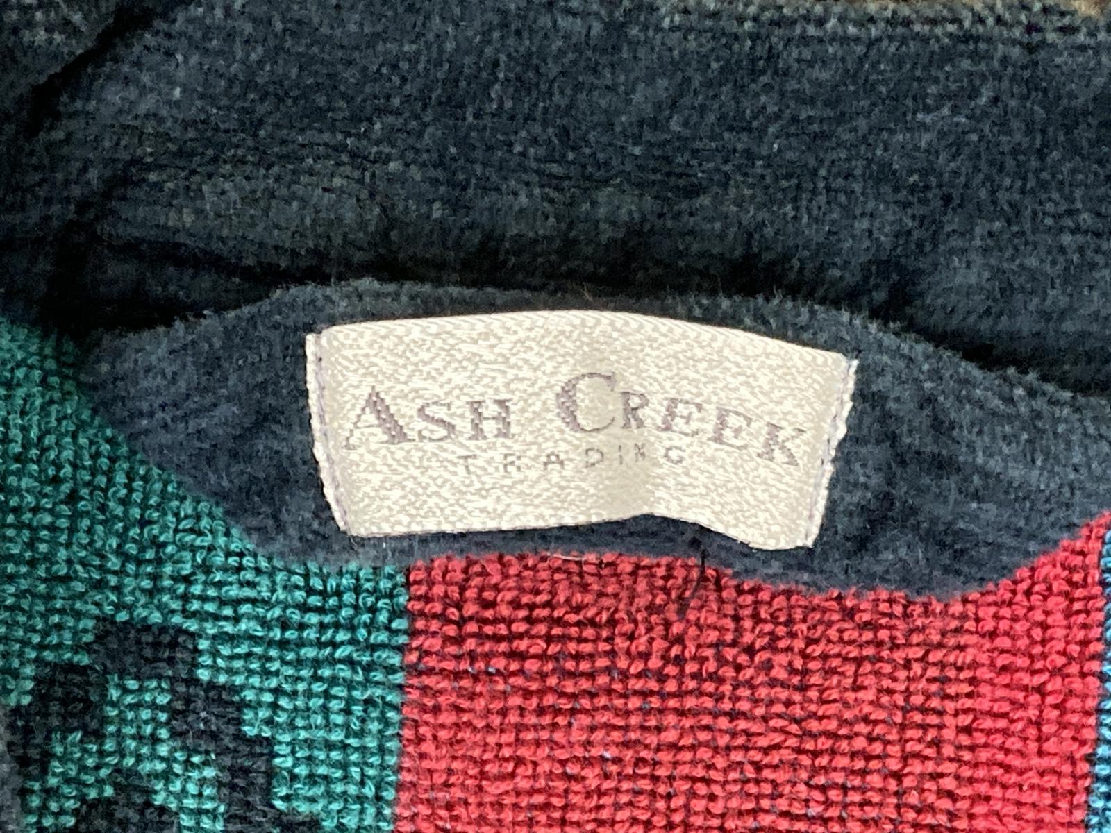 Ash Creek Trading Southwestern Design Men's Terry Cloth Cotton Robe No Sash OS
