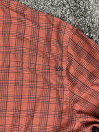 5.11 Tactical Shirt Mens Orange Red Plaid Snap Front Long Sleeve Utility Sz L