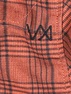 5.11 Tactical Shirt Mens Orange Red Plaid Snap Front Long Sleeve Utility Sz L
