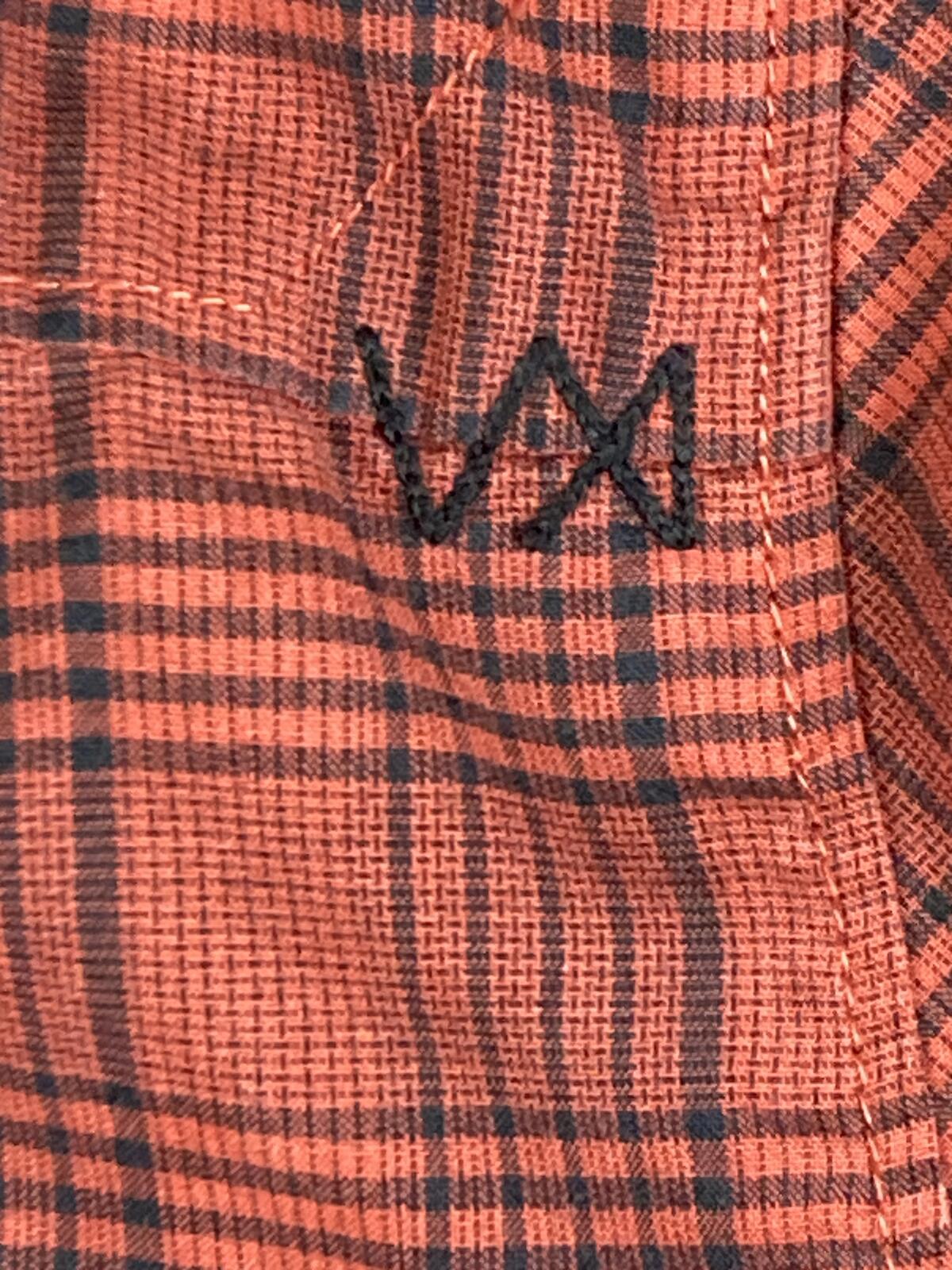 5.11 Tactical Shirt Mens Orange Red Plaid Snap Front Long Sleeve Utility Sz L