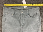 American Eagle Corduroy Pants Womens Short Super High Rise Flare Gray Sz 10 NWT