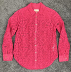 Maeve by Anthropologie Lace Button Up Shirt Womens Pink Floral Long Sleeve Sz 2P