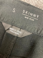 Simply Vera Vera Wang Women’s Black Mid Rise Skinny Pants Size Small