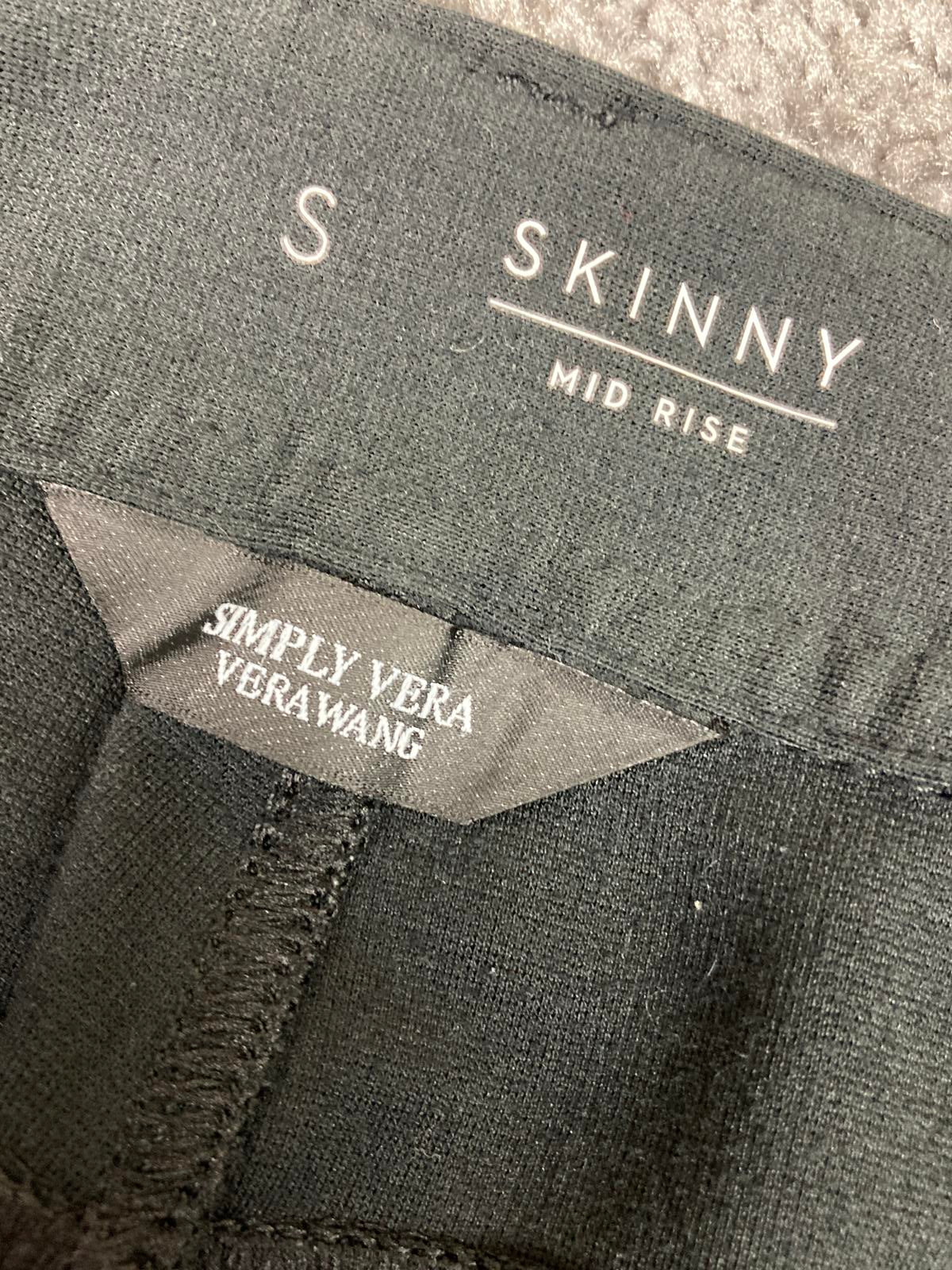 Simply Vera Vera Wang Women’s Black Mid Rise Skinny Pants Size Small