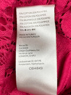 Maeve by Anthropologie Lace Button Up Shirt Womens Pink Floral Long Sleeve Sz 2P