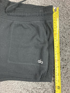 Alo Yoga Black Daze Shorts Alolux Loungewear Knit Pockets Drawstring Sz Medium