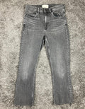 Everlane High Rise Kick Crop Jeans Women's Gray Stretch Raw Hem Sz 27