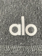 Alo Yoga Black Daze Shorts Alolux Loungewear Knit Pockets Drawstring Sz Medium