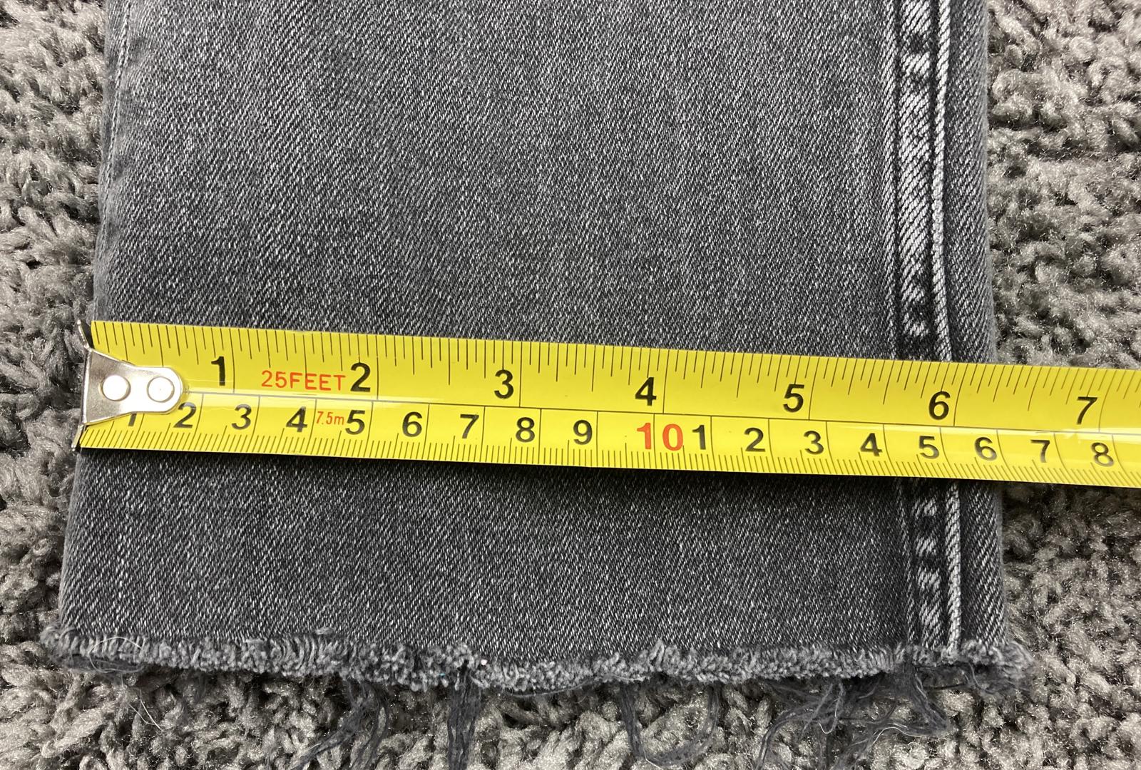 Everlane High Rise Kick Crop Jeans Women's Gray Stretch Raw Hem Sz 27