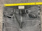 Everlane High Rise Kick Crop Jeans Women's Gray Stretch Raw Hem Sz 27