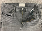 Everlane High Rise Kick Crop Jeans Women's Gray Stretch Raw Hem Sz 27