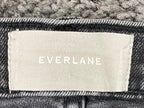 Everlane High Rise Kick Crop Jeans Women's Gray Stretch Raw Hem Sz 27