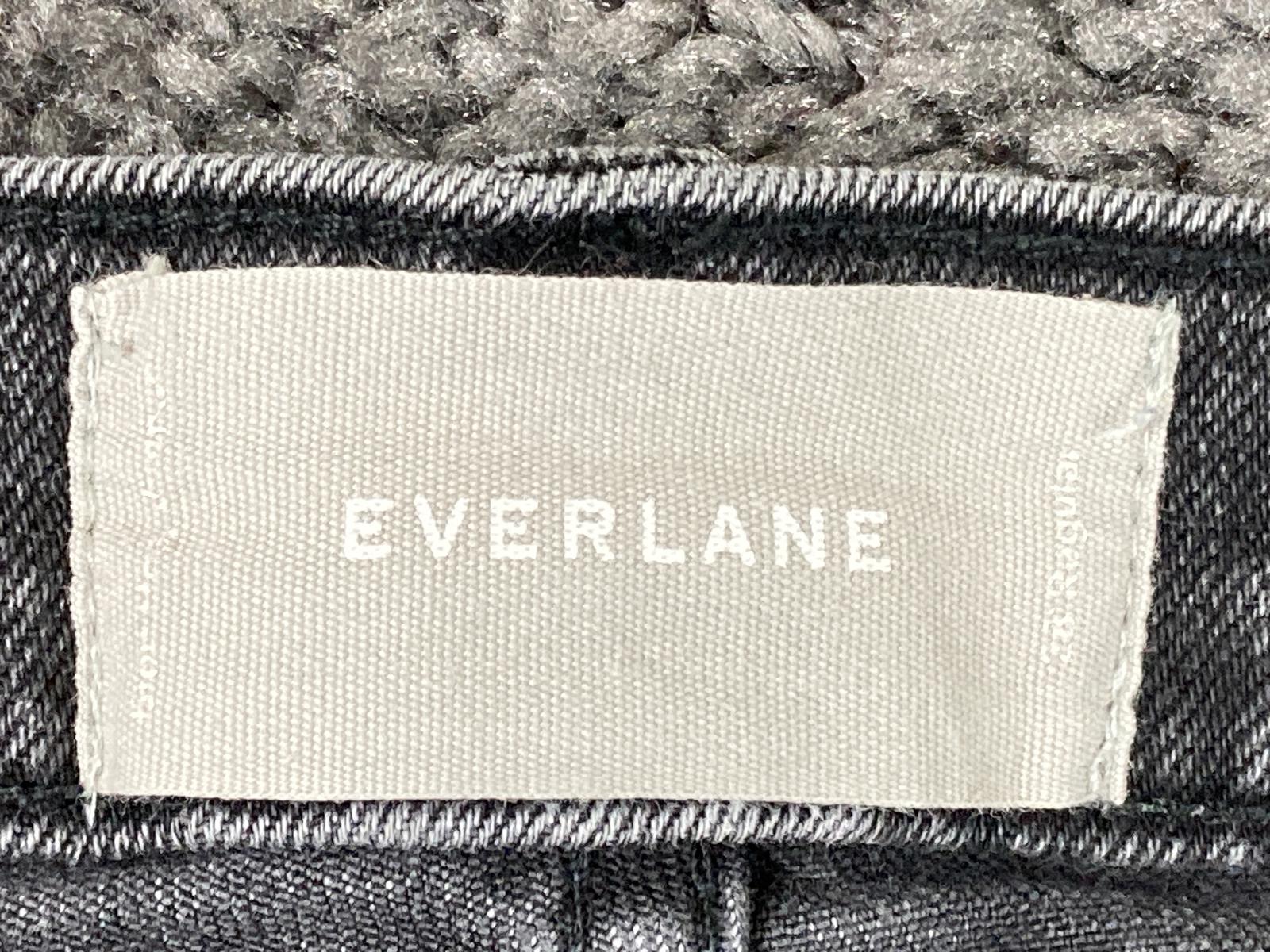 Everlane High Rise Kick Crop Jeans Women's Gray Stretch Raw Hem Sz 27