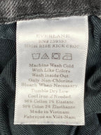 Everlane High Rise Kick Crop Jeans Women's Gray Stretch Raw Hem Sz 27