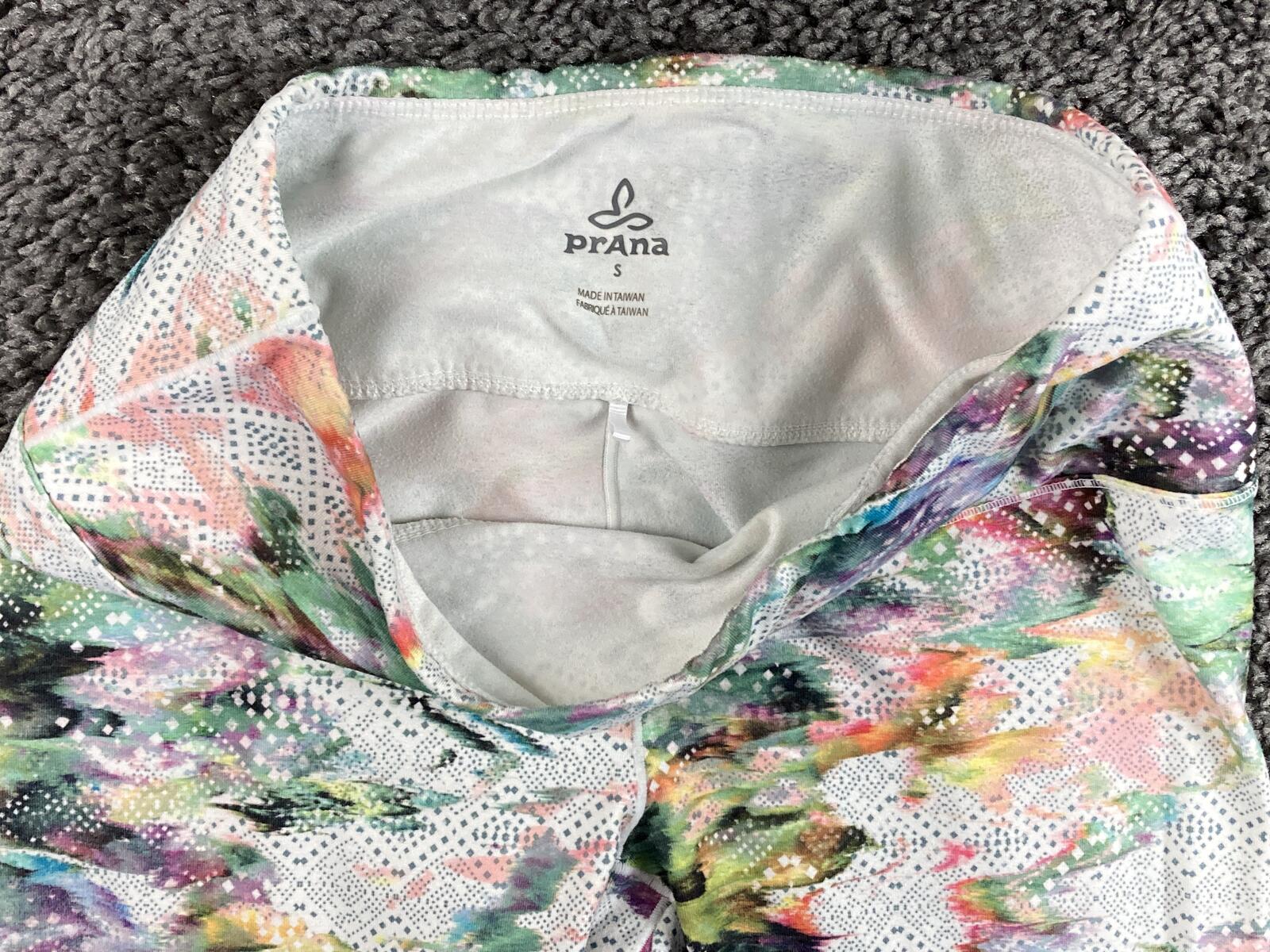 prAna Pillar Printed Leggings  Abstract Geometric Activewear Yoga Pant Sz Small