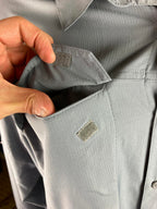 Columbia Sportswear Men’s Sz XXL Gray Long Sleeve Button Front Shirt Mesh Lined
