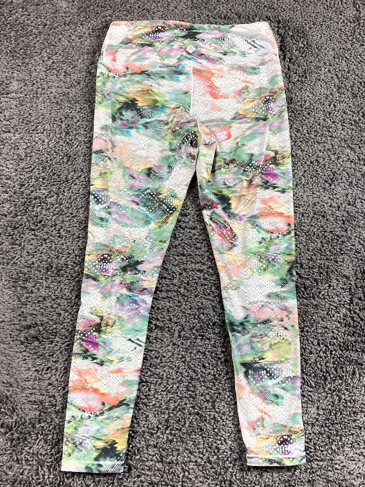 prAna Pillar Printed Leggings  Abstract Geometric Activewear Yoga Pant Sz Small