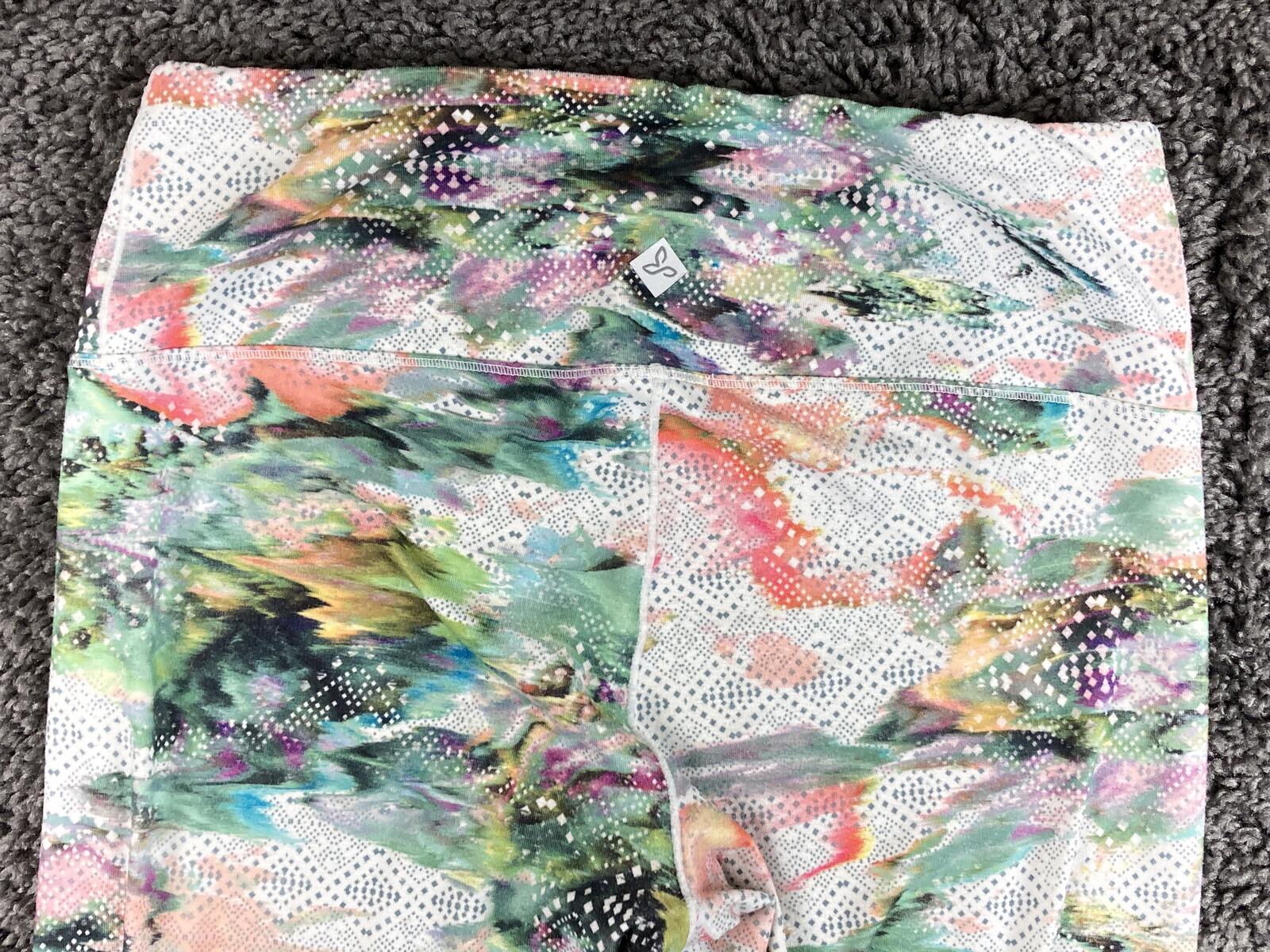 prAna Pillar Printed Leggings  Abstract Geometric Activewear Yoga Pant Sz Small