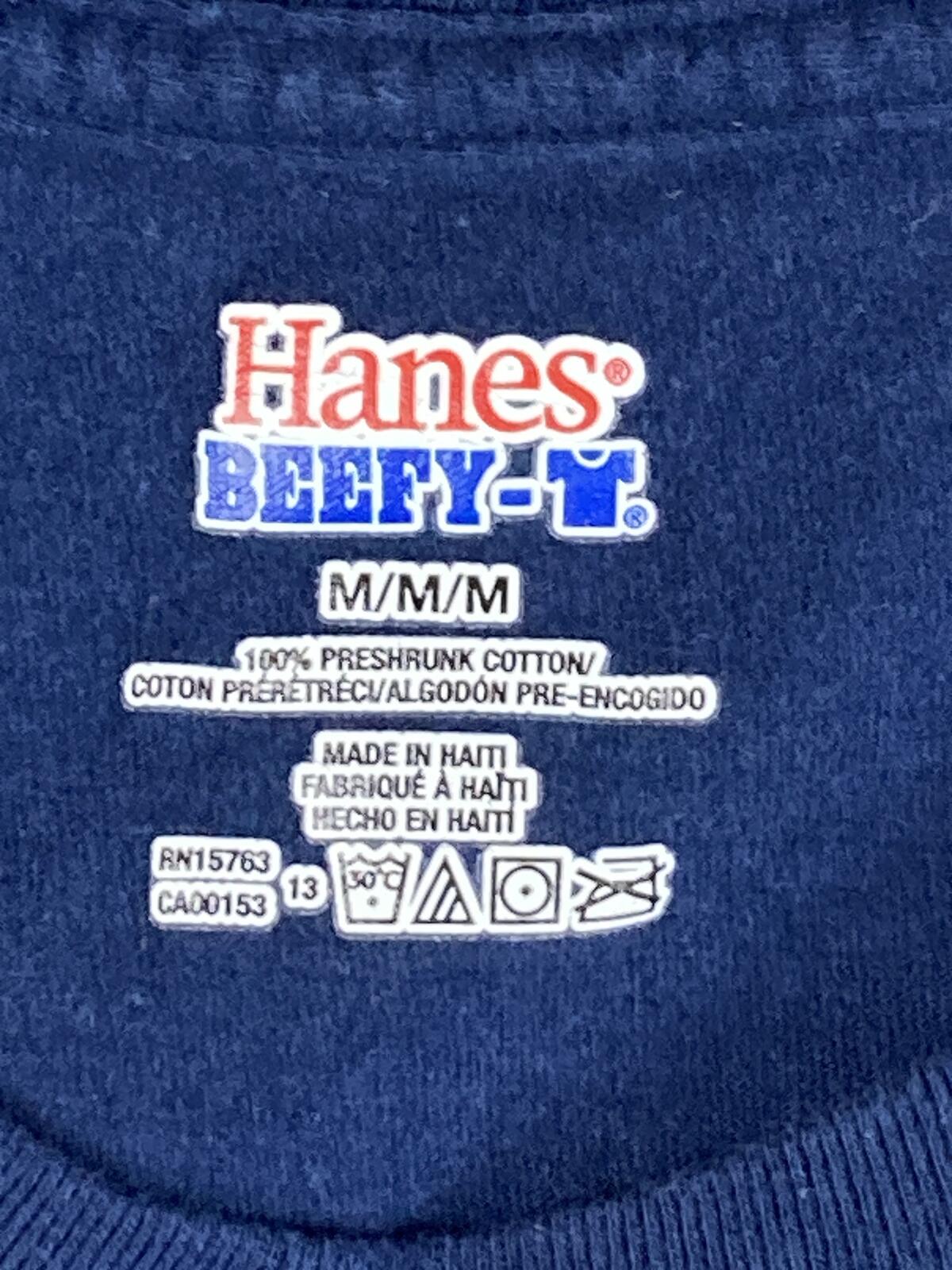 Los Angeles Fire Department T-Shirt Men's Blue Hanes Beefy-T Sz Medium