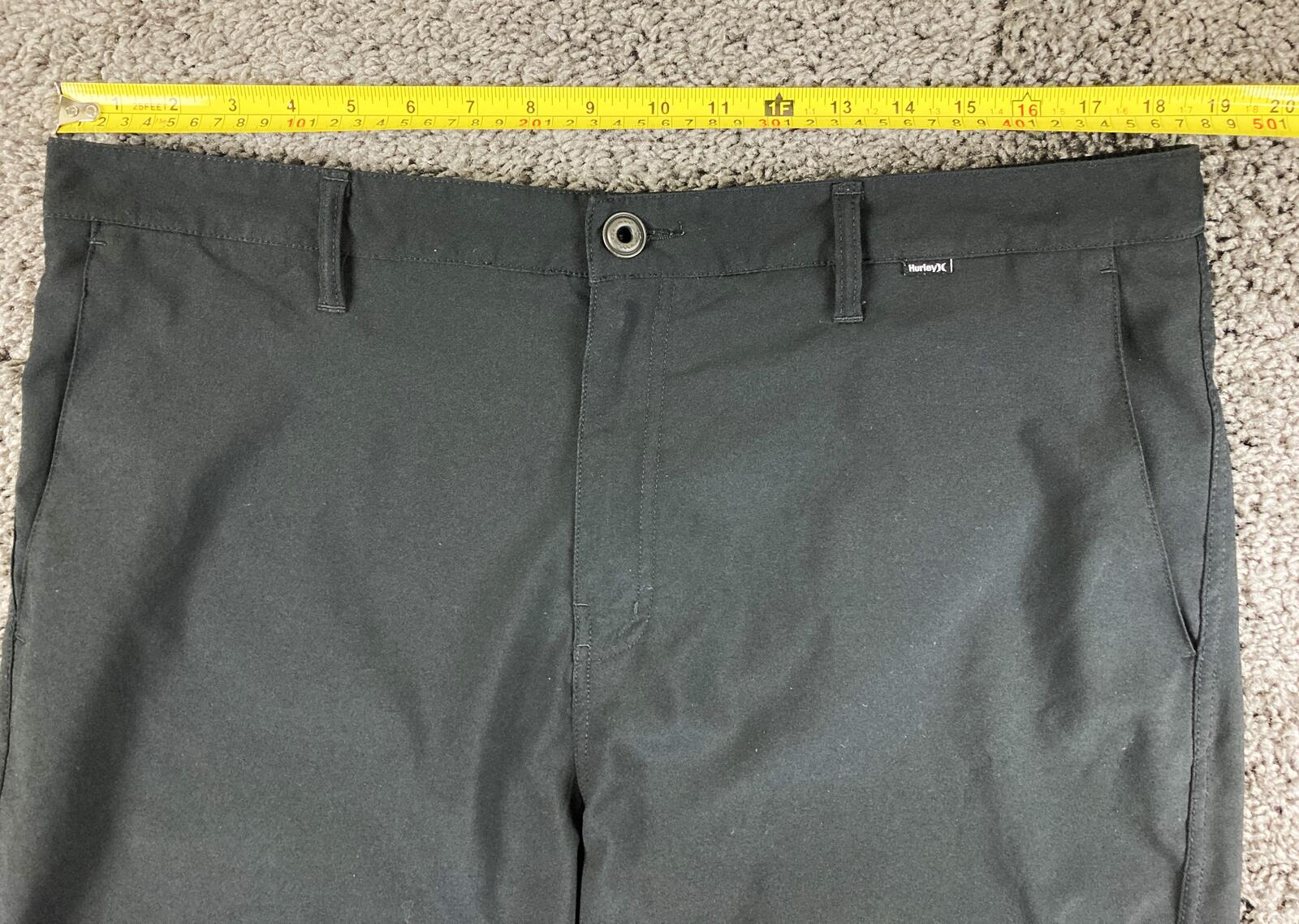 Hurley Mens One & Only Walk Shorts Black Polyester Casual Mesh Pockets Size 36