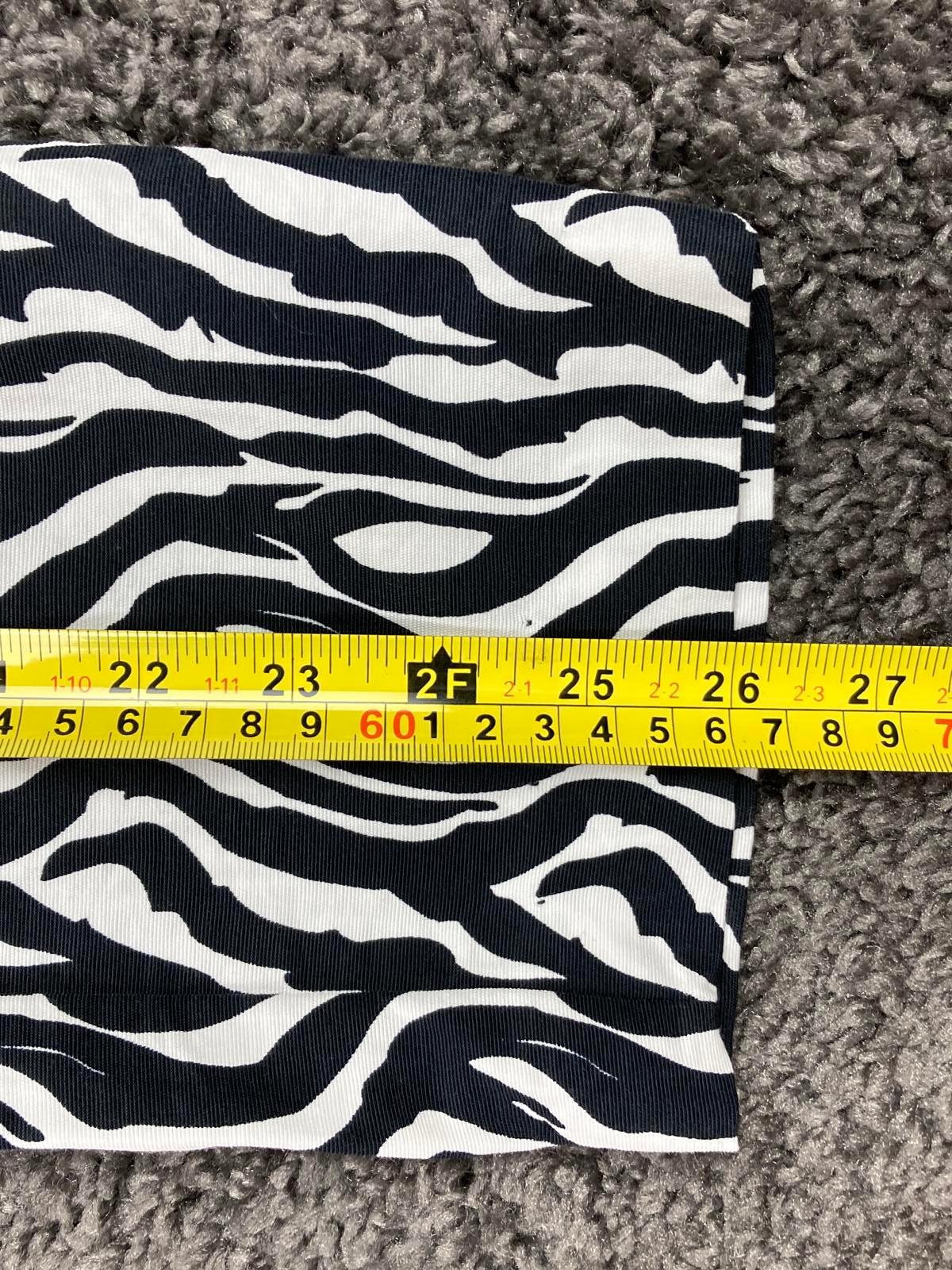REISS Libby Zebra Print Slim Leg Trousers Pants US Black White Fabric Sz 4