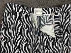 REISS Libby Zebra Print Slim Leg Trousers Pants US Black White Fabric Sz 4