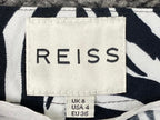 REISS Libby Zebra Print Slim Leg Trousers Pants US Black White Fabric Sz 4