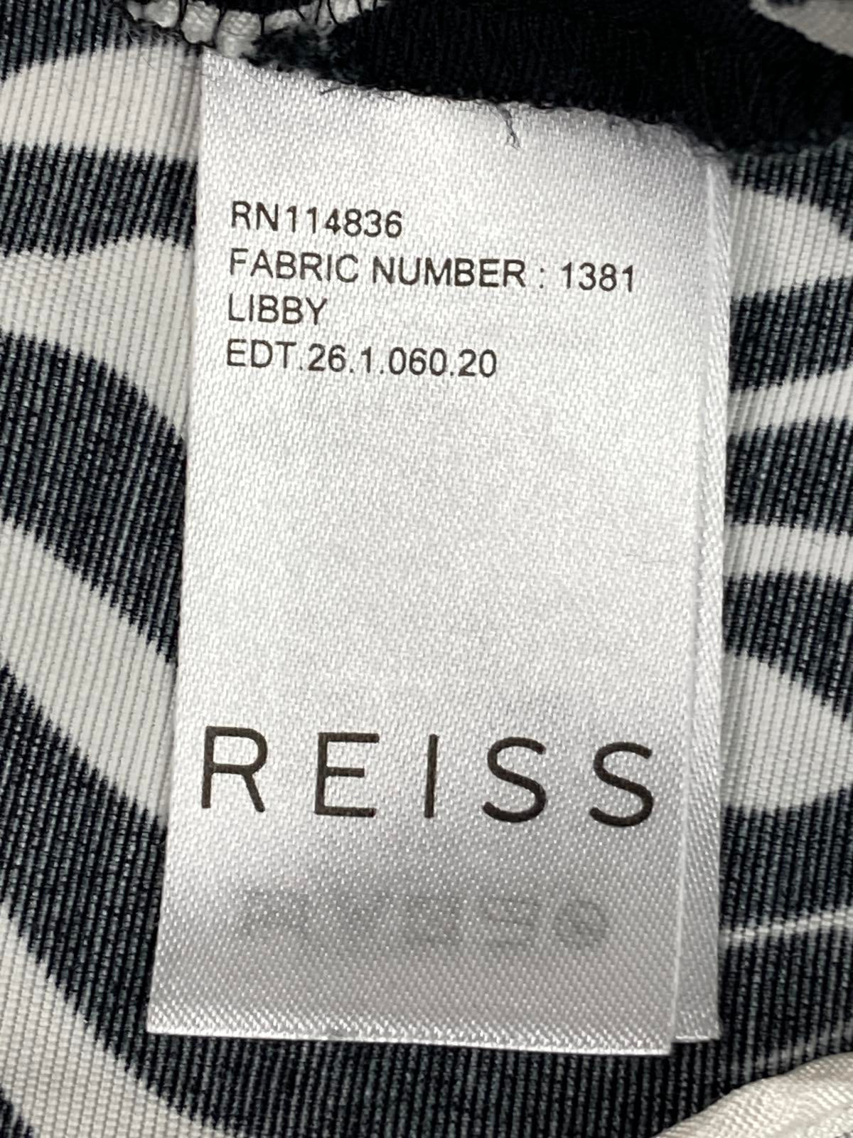 REISS Libby Zebra Print Slim Leg Trousers Pants US Black White Fabric Sz 4