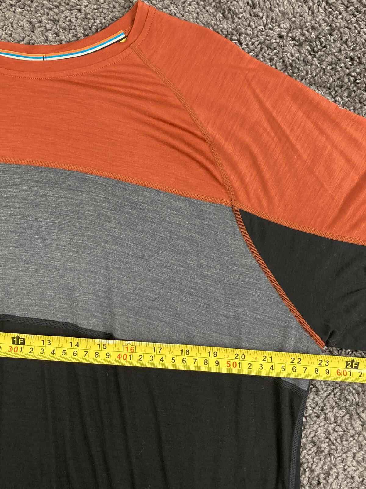 Smartwool Men Merino Sport 120 Mountain Biking Shirt 3/4 Sleeve MTB Sz XL
