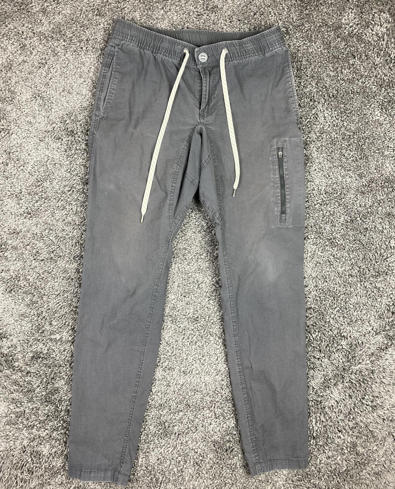 Vuori Ripstop Climber Pants Mens Gray Tapered Leg Stretch Cotton Sz Medium
