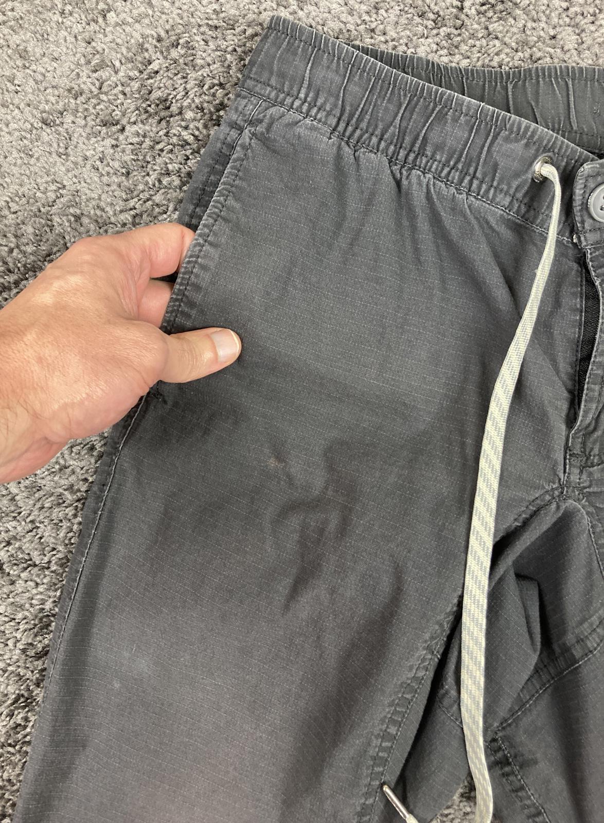 Vuori Ripstop Climber Pants Mens Gray Tapered Leg Stretch Cotton Sz Medium