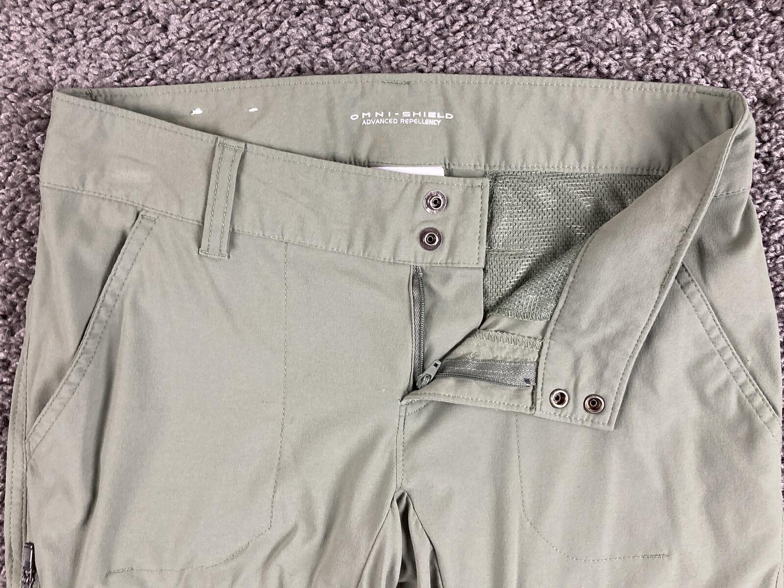 Columbia Saturday Trail II Convertible Pants Women's Short Green Sz 2