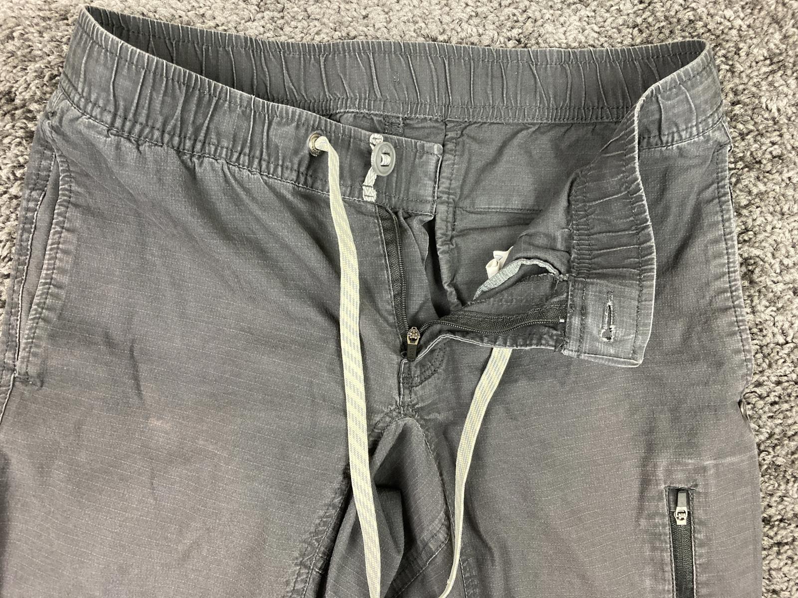 Vuori Ripstop Climber Pants Mens Gray Tapered Leg Stretch Cotton Sz Medium