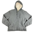 Vintage Anchor Blue Sherpa Lined Full Zip Hoodie Men's Gray Heavyweight Sz L