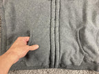Vintage Anchor Blue Sherpa Lined Full Zip Hoodie Men's Gray Heavyweight Sz L