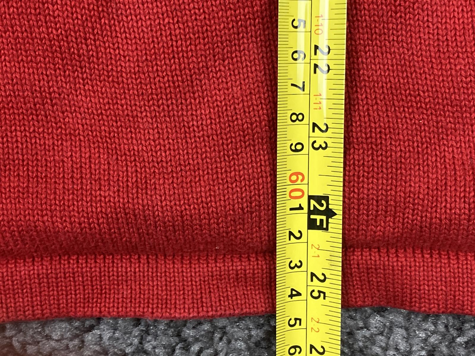 VTG Lauren Jeans Co Ralph Lauren Red Knit Sweater Crown Crest Logo P/L Petite