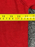 VTG Lauren Jeans Co Ralph Lauren Red Knit Sweater Crown Crest Logo P/L Petite