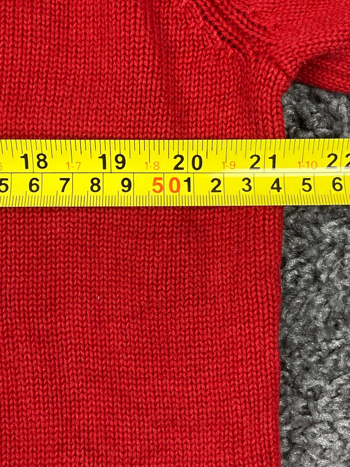 VTG Lauren Jeans Co Ralph Lauren Red Knit Sweater Crown Crest Logo P/L Petite