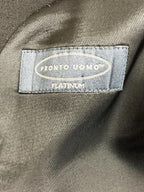 Pronto Uomo Platinum 100% Wool Black Blazer 2 Button Men 48 Regular