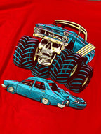 Shreddy Lyfe Red Monster Truck Skull Crusher Graphic T-Shirt Men’s Sz 3XL