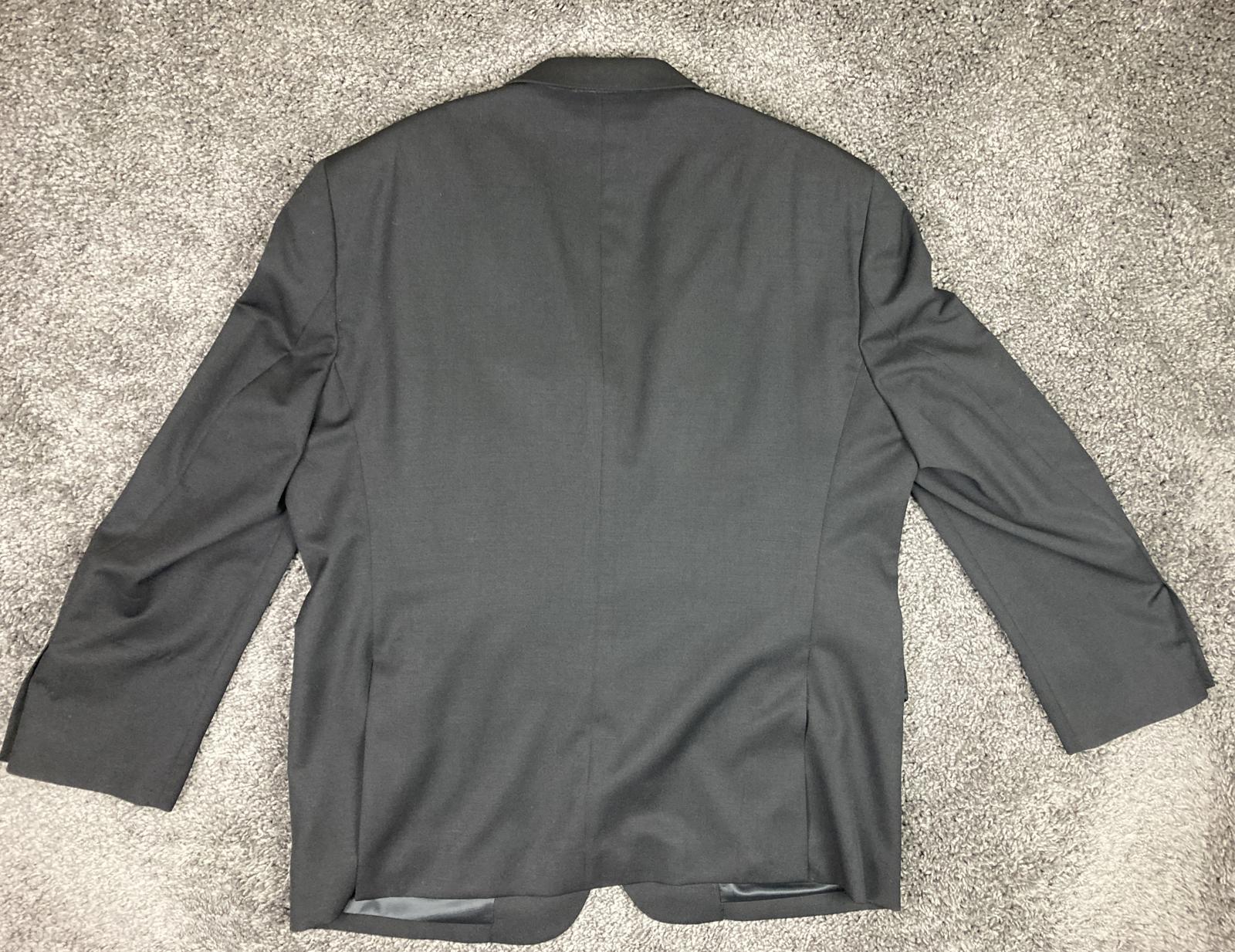 Pronto Uomo Platinum 100% Wool Black Blazer 2 Button Men 48 Regular