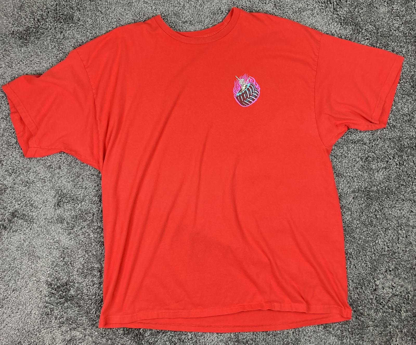 Shreddy Lyfe Red Monster Truck Skull Crusher Graphic T-Shirt Men’s Sz 3XL