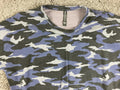 Athleta Studio To Street Balance Pullover Sweatshirt Women's Blue Camo Sz L
