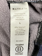 Athleta Studio To Street Balance Pullover Sweatshirt Women's Blue Camo Sz L